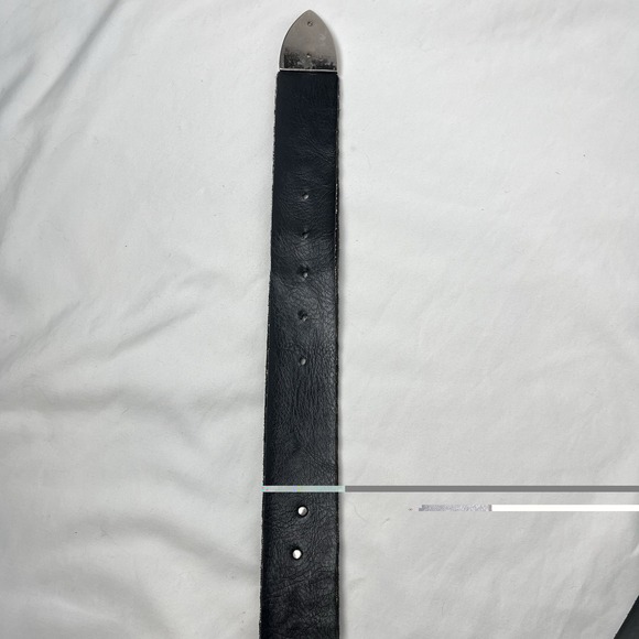 Kippy's Vintage Custom 1.5" Bezel Swarovski Crystals Leather Belt Silver Size 32 - Picture 8 of 10